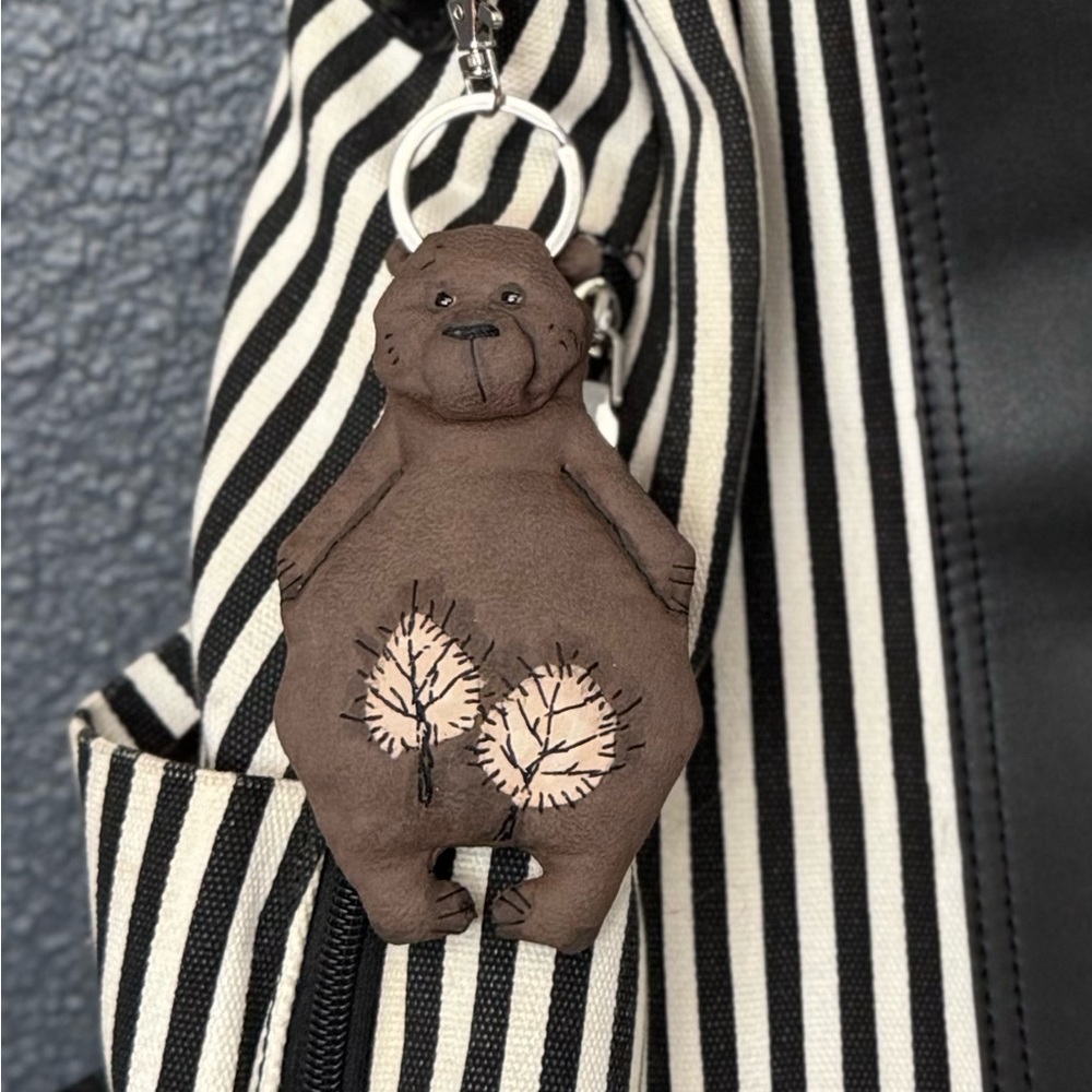 Handmade Teddy Bear Keychain – 4.5" Mini Plush Charm (bag not included)